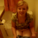 A pregnant girl pees and poops on the toilet while her girlfriend films the event. Although the video is focused on her friend talking, we get to clearly hear the plopping sounds and very brief glimpses of the girl on the toilet.